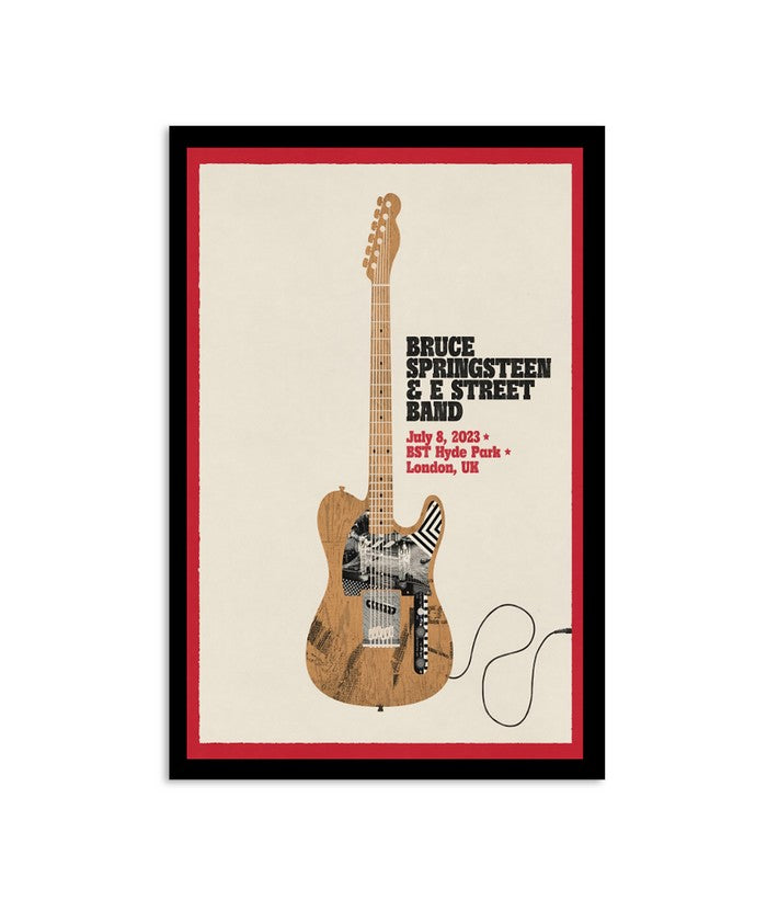July 8th Bruce Springsteen and the E-Street Band World Tour 2023 BST Hyde Park, London, UK Poster
