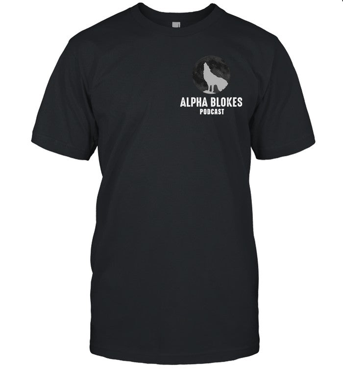 Alpha Blokes Story Of The Show Cartoon Black T Shirt