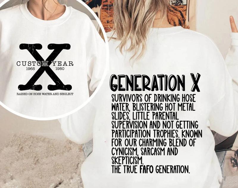 Custom Year Gen X Memories 2 Side T-shirt, Generation X 1965-1980 Shirt V9