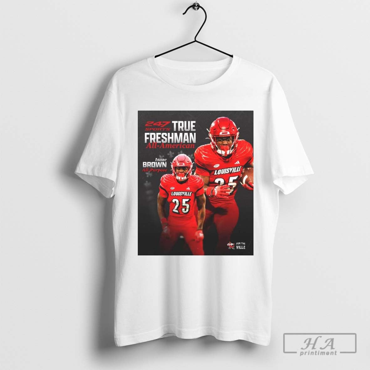 Poster Louisville Cardinals Football Isaac Brown All Purpose 2024 True Freshman All American For The Ville T Shirt
