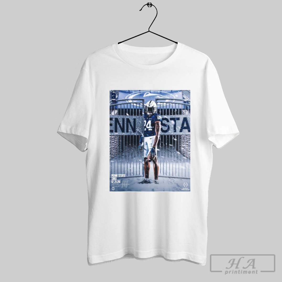 Poster Penn State Nittany Lions Vs Smu Mustangs 12 21 24 Game 14 Beaver Stadium Noon Et T Shirt