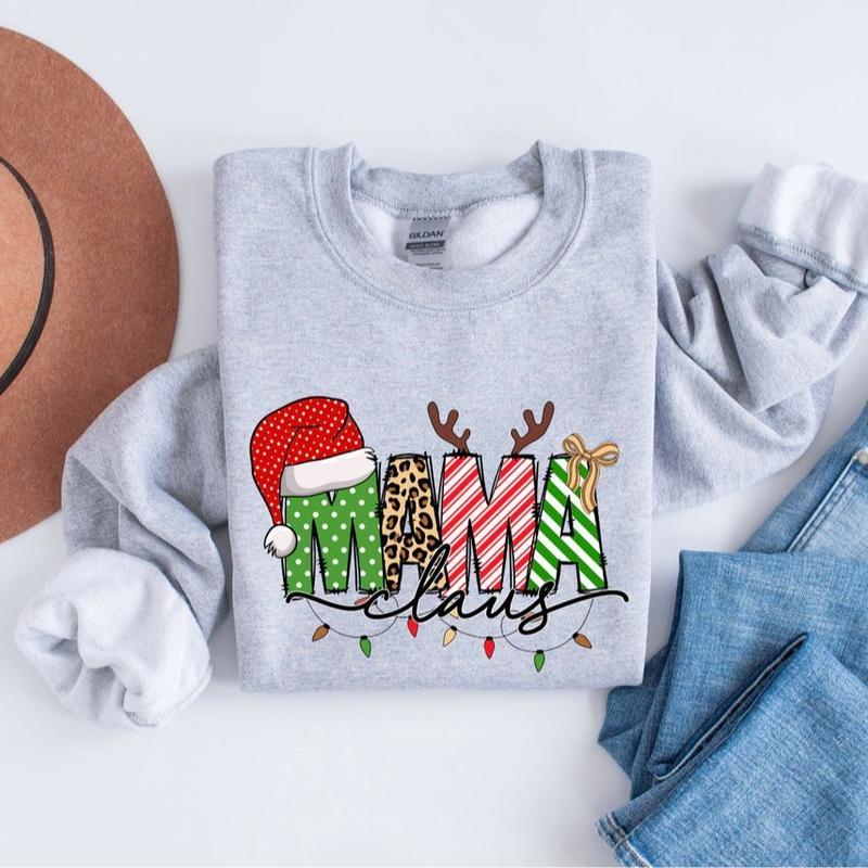 Mama Claus Sweatshirt, Merry Christmas Sweatshirt, Christmas Shirt, Christmas Sweatshirt, Christmas Gift For Mama, Christmas Mama Sweatshirt, Gift for her, Gift for him, Gift for Xmas