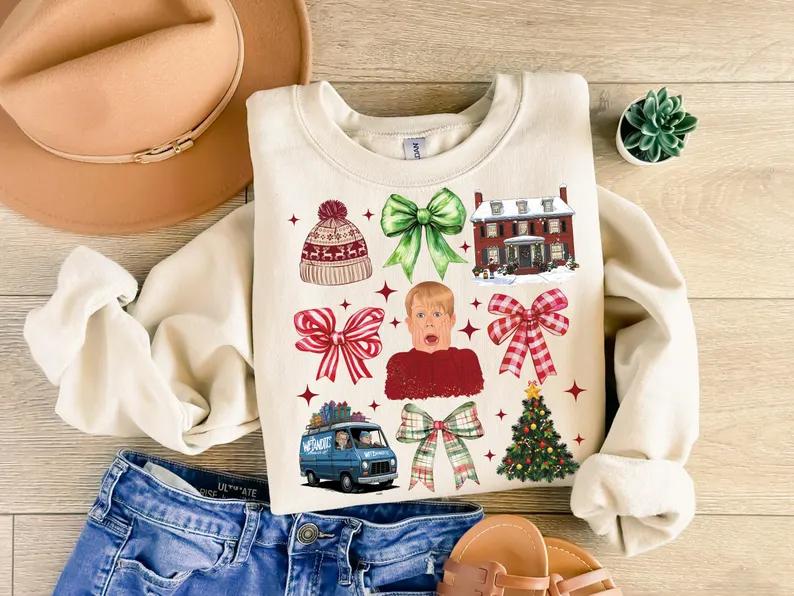 Christmas Comedy Movies Kid Alone Sweatshirt, The Boys of Winter Christmas Sweatshirt, 90Ã¢â‚¬â„¢s Christmas Sweatshirt