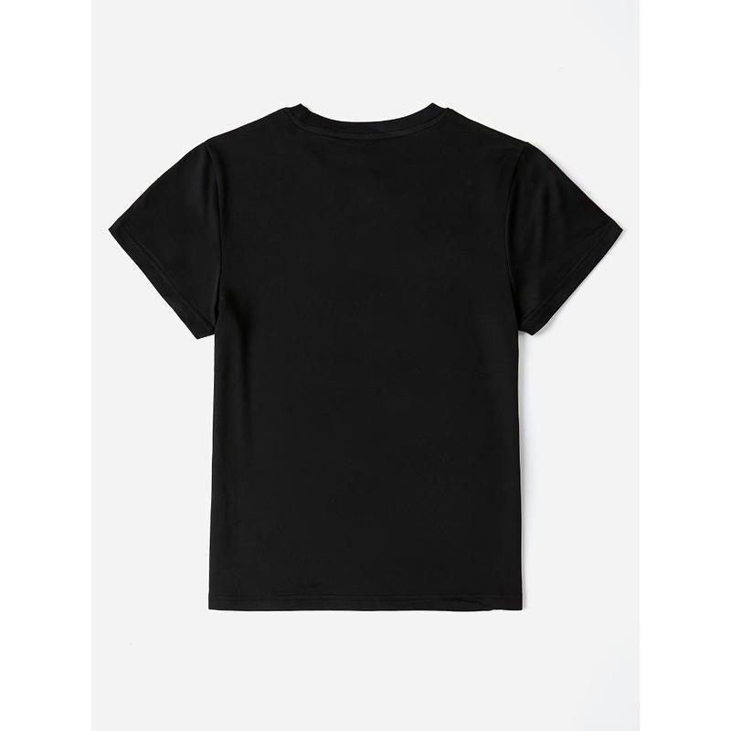 Poker printed T-shirt men's casual style summer and autumn slightly elastic round neck T-shirt Made in USA