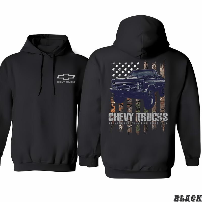 Chevrolet - Camo American Tradition Hoodie, Celebrity Style, Universal Style Options, Find Your Signature Look, Pick Your Shade, Classic Cotton