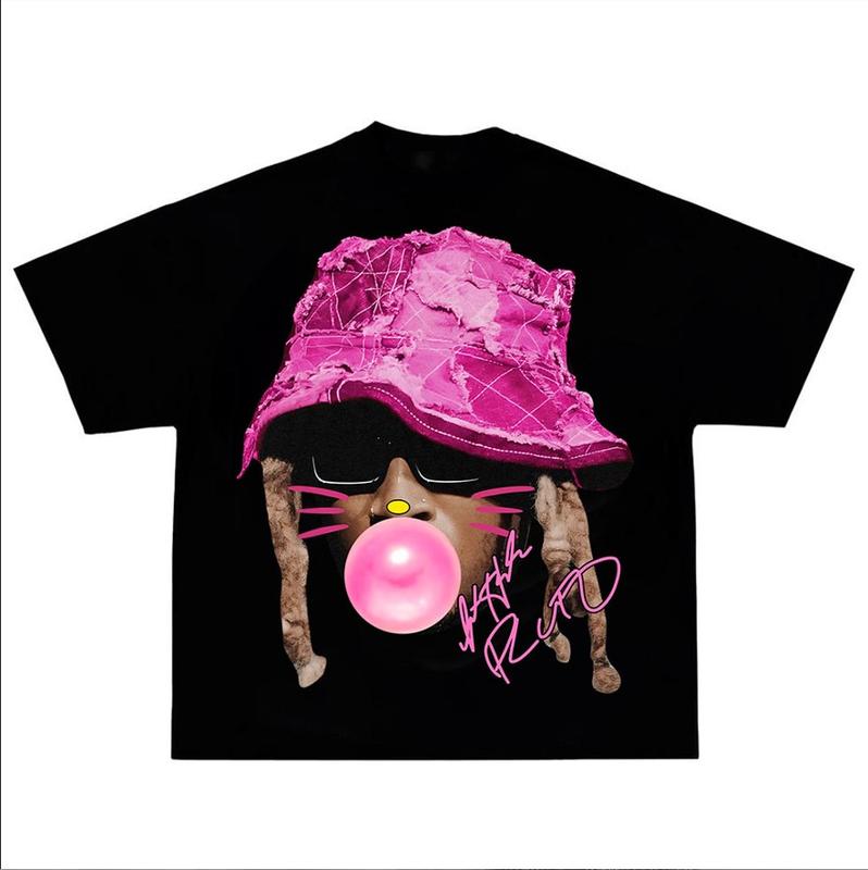 Future Pink Kitty Tee Cotton Fabric Top