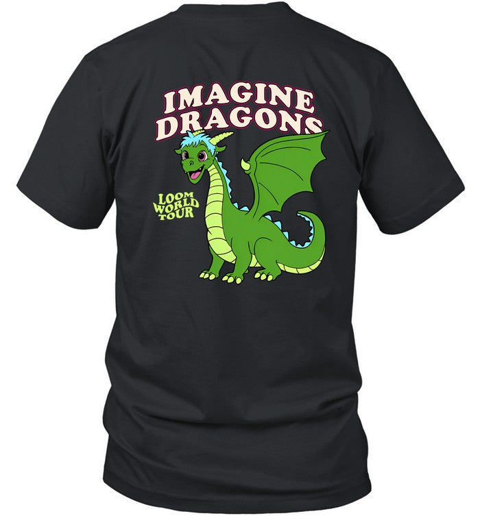Imagine Dragons Black Cartoon Dragon T Shirt