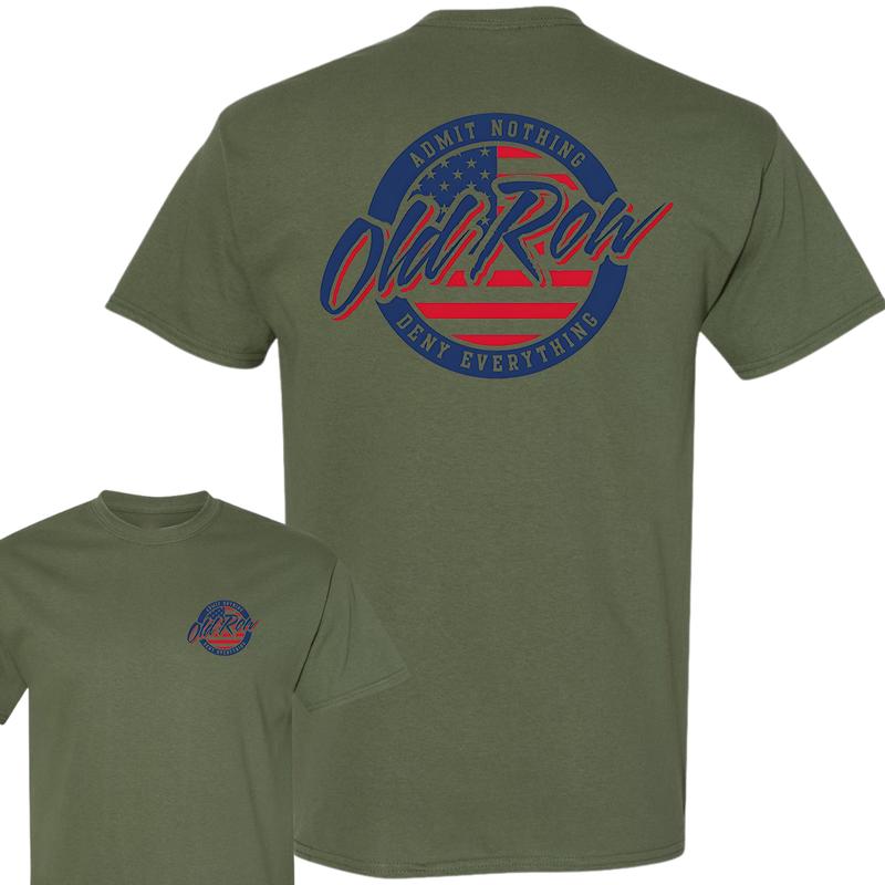 Old Row Retro Circle Graphic T-Shirt, Full Color T-Shirt, For Men, For Women