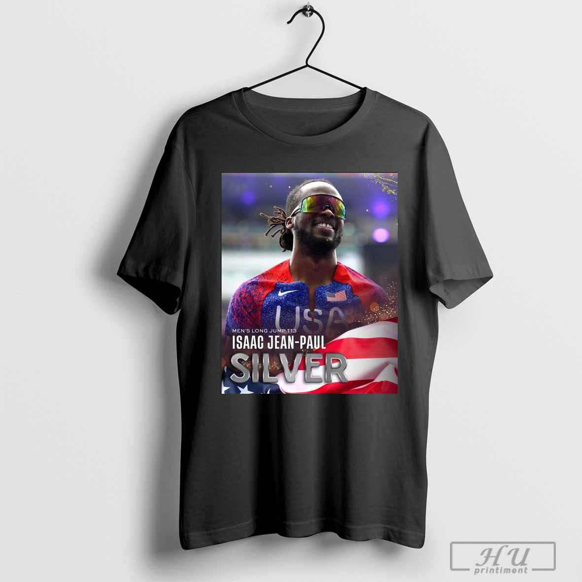 Poster Isaac Jean-Paul Silver Medal Menâ€™s Long Jump T13 Paris Paralympic 2024 T-shirt