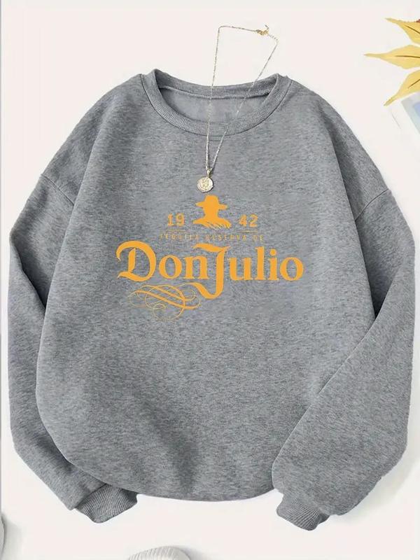 Tequila Letter Y2k Simple Silly Cute Ladies Casual Sports Cute Sweatshirt