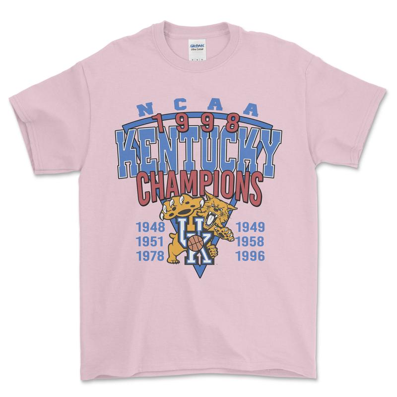 1998 NCAA Kentucky Champions T-Shirt, graphic vintage sports tees for men