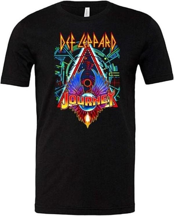 Def Leppard Journey T-Shirt Collar Cotton Fabric