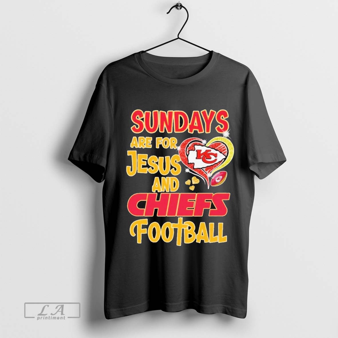 Sundays Are For Jesus And Kansas City Chiefs Football T-Shirt