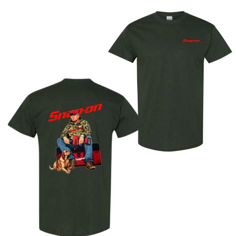 Snap on Trummpp Camo Unisex Cotton T-Shirt, Fuel Hand Drill Dog Hunt Shirt For Men For Women