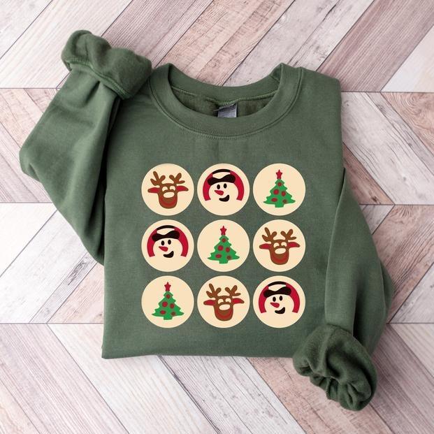 Christmas Sugar Cookie Sweatshirt, Christmas Cookies Sweatshirt, Cute Christmas Sweatshirt, Retro Christmas Sweater, Christmas Cookies Sweatshirt, Thanksgiving Shirt, Cute Xmas Gift, Xmas Winter Holiday Shirt, Gift for Him, Gift for Her Menswear Hoodie