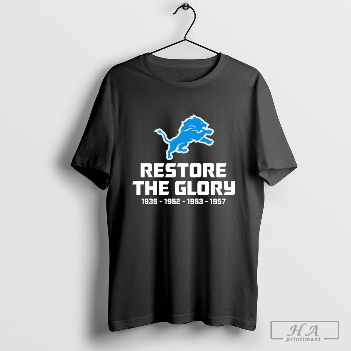 Re The Glory Detroit Lions 1935-1952-1953-1957 Shirt