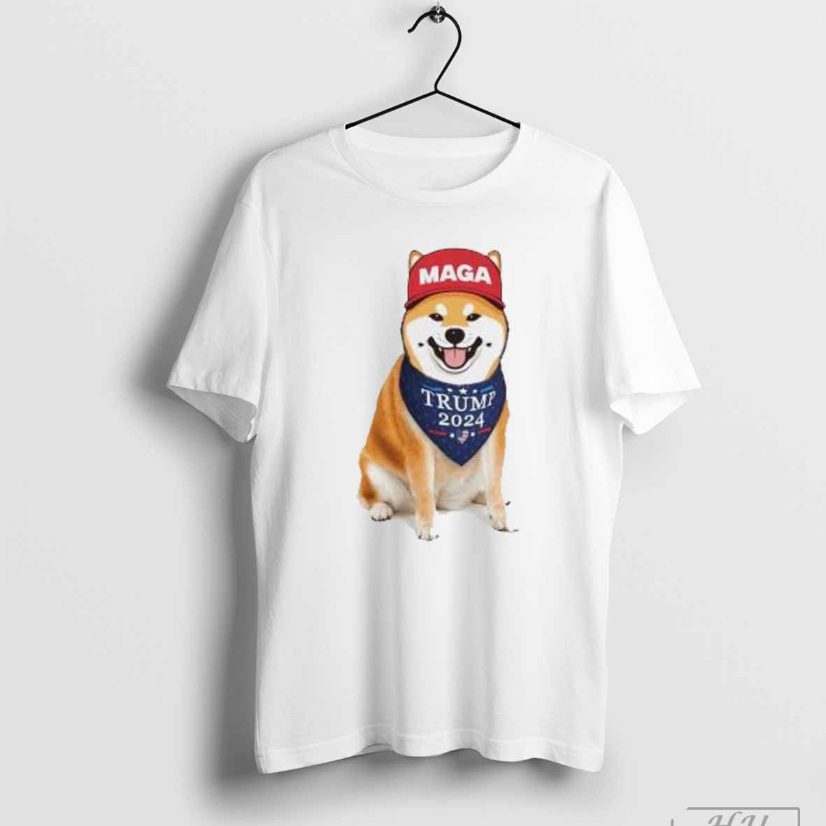Shiba MAGA for Trump 2024 T-shirt