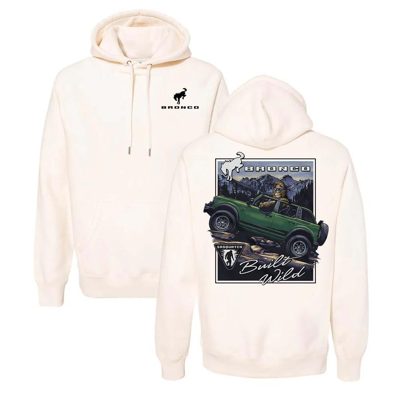 Ford Bronco - Sasquatch Hoodie, Colorful Varieties, Style Options For Everyone, Adventure Ready, Universal Style Options, Choose Your Fit, Unisex
