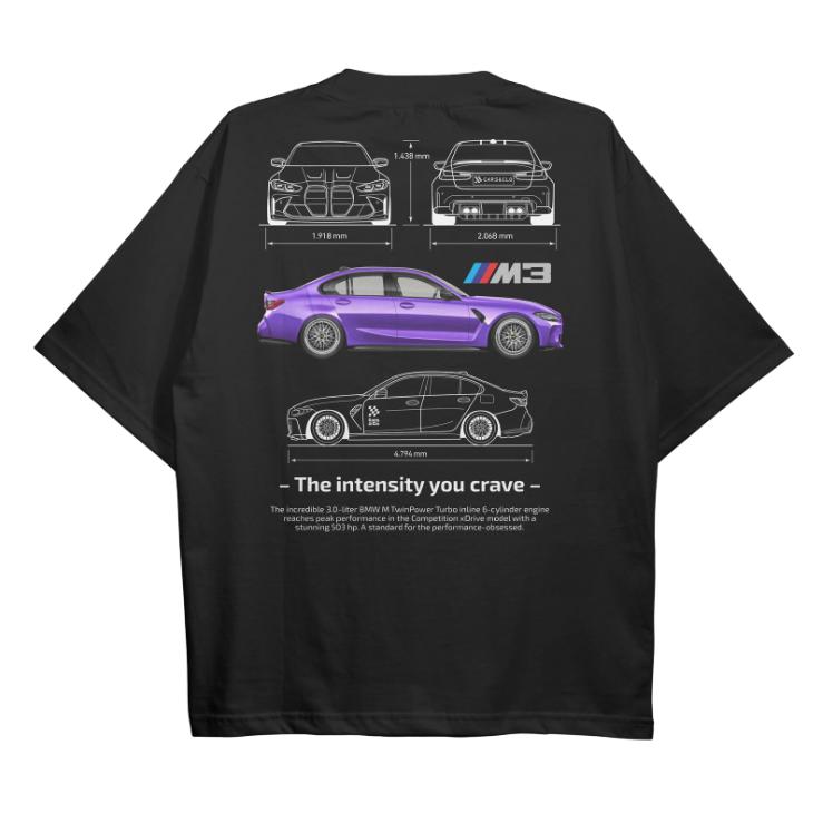 Drive in Style Car-Themed T-Shirts, G80 M3 T-Shirt, G80 M3 Technical Specs T-Shirt, Ride the Style, Racing Shirt, Sport Car Shirt Top Menswear