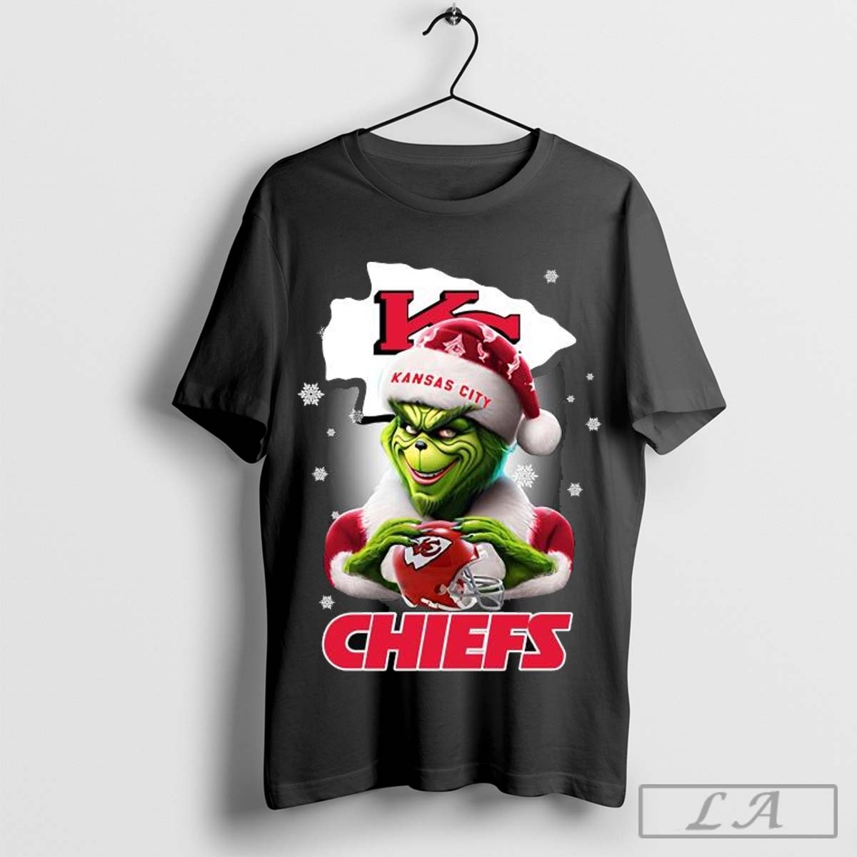 Santa Grinch Love Kansas City Chiefs Merry Christmas 2024 Gift Shirt