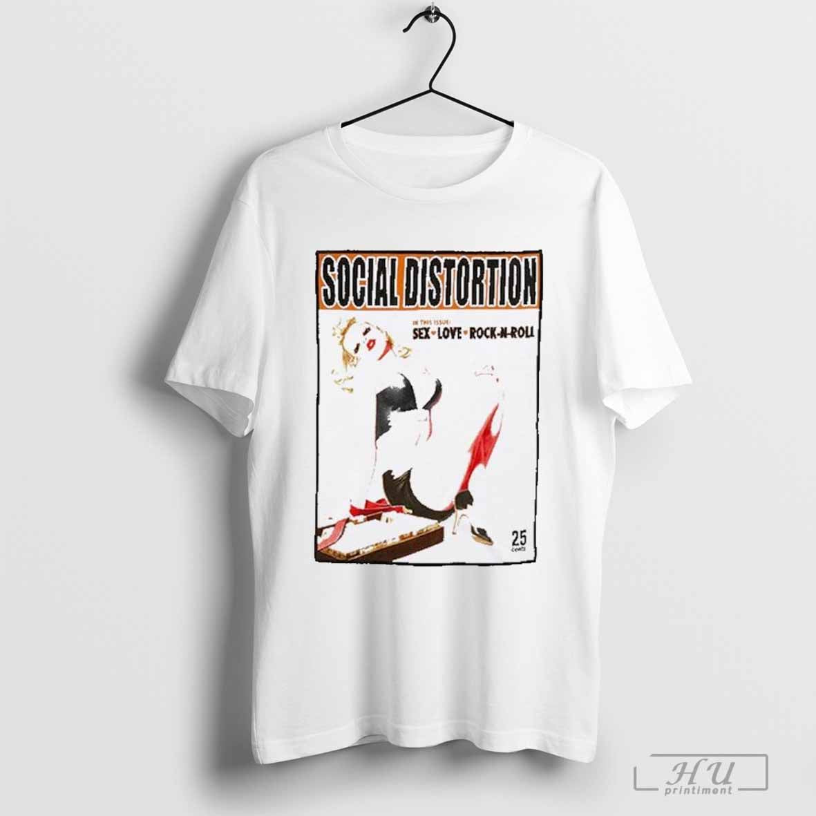Social Distortion Cigarette Girl In This Issue Sex Love Rock N Roll Shirt