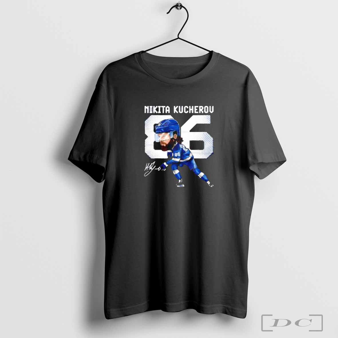 Tampa Bay Lightning 2024 Nikita Kucherov #86 cartoon signature shirt
