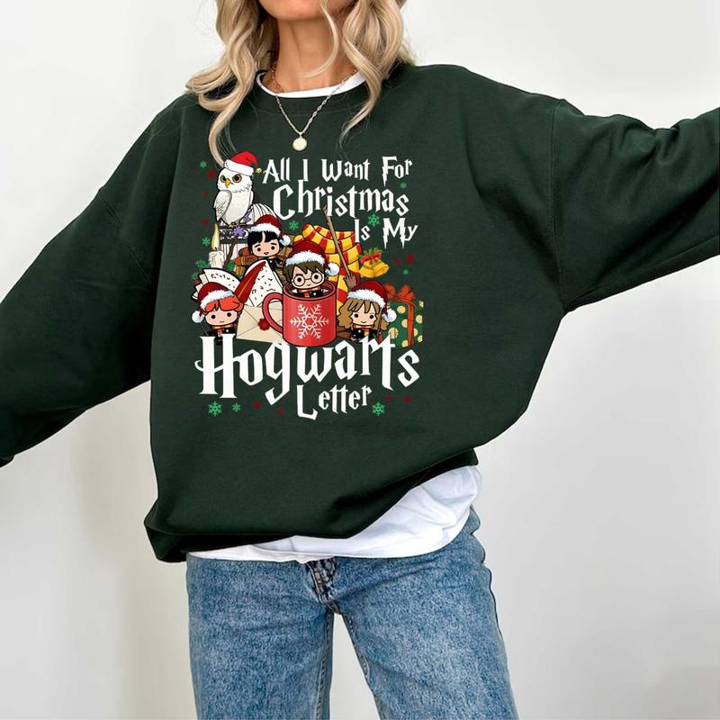 All I Want For Christmas Is HW Letter Sweatshirt Hoodie Shirt