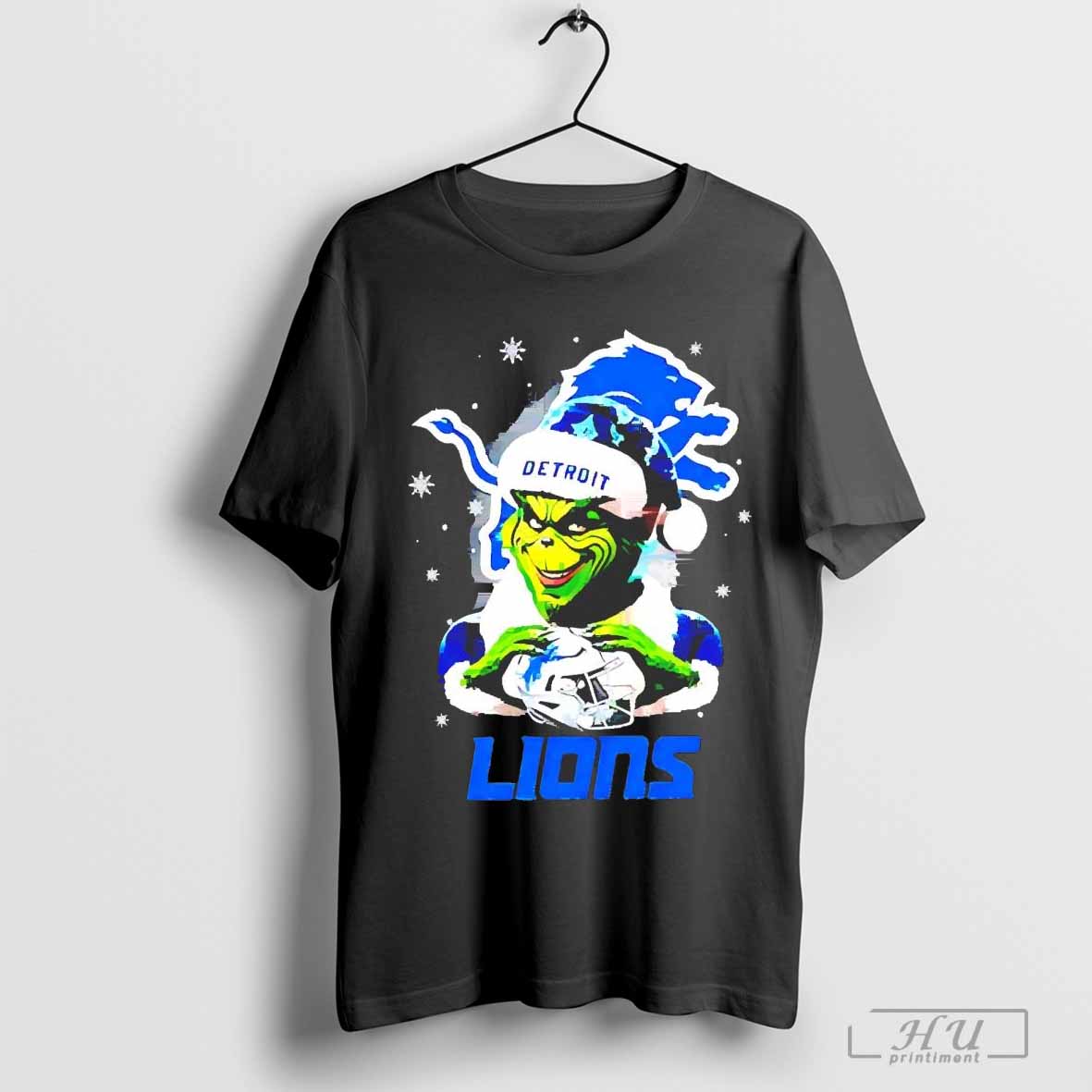 Santa Grinch love Detroit Lions Merry Christmas T-shirt