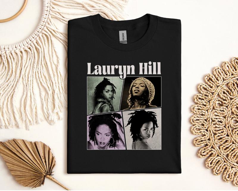 Lauryn Hill Retro Graphic T-Shirt Crewneck Cotton Crewneck Cotton