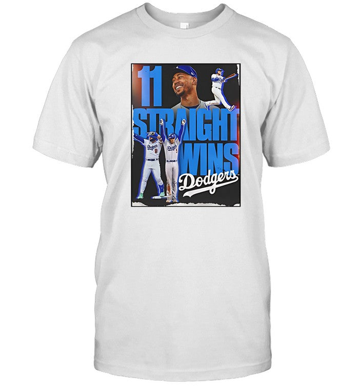 LA Dodgers 11 Straight Wins T-Shirts 2023