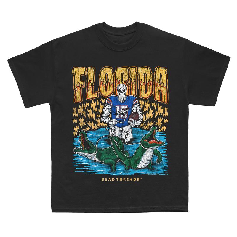 Florida Gators football, The Gators Graphic T-Shirt Deadman Gators Football Bowl Subdivision, Full Cotton, Men's Top Women's Top American College Football Shirt Fabric Menswear