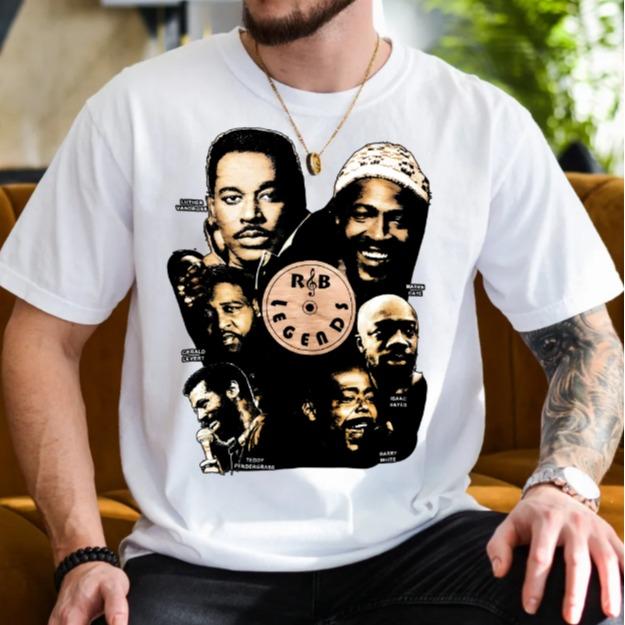 R&B Legends Tee, Marviin Gaye Shirt, Luther Vandrooss Shirt, Gerald Leevert Shirt, 90s Hip Hop Shirt, Unisex Short Sleeve Tee