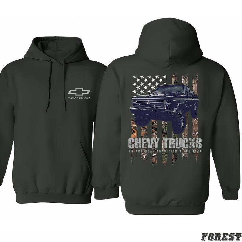 Chevrolet - Camo American Tradition Hoodie, Celebrity Style, Universal Style Options, Find Your Signature Look, Pick Your Shade, Classic Cotton