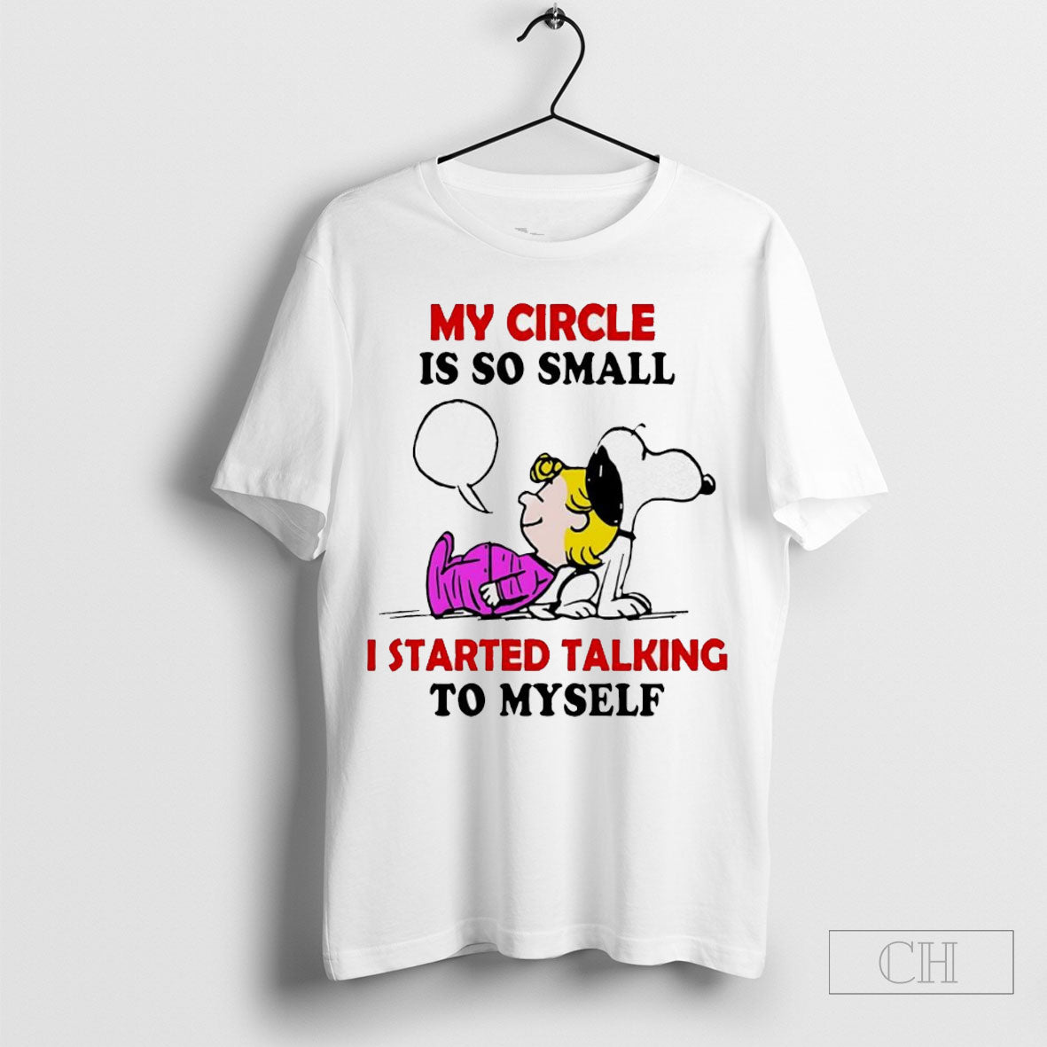 Snoopy My Circle Is So Small I Started Talking To Myself Shirt