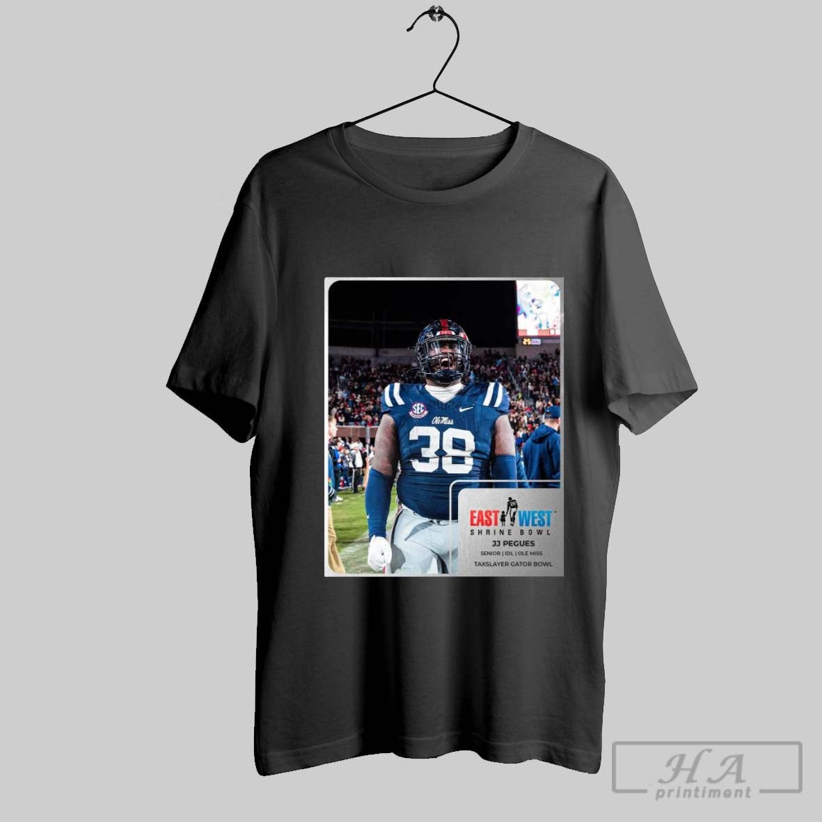Poster Jj Pegues Senior Idl Ole Miss Taxslayer Gator Bowl East West Shrine Bowl T Shirt