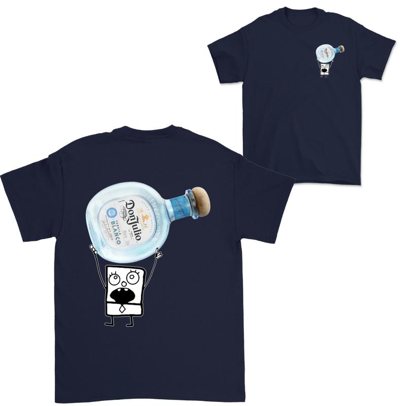 Doodlebob Don Julio Blanco Tequila  2 Sided T-Shirt, Funny Drinking T-Shirt, Summer T-Shirt, Full Color T-Shirt, Unisex T-Shirt, For Men, For Women, G