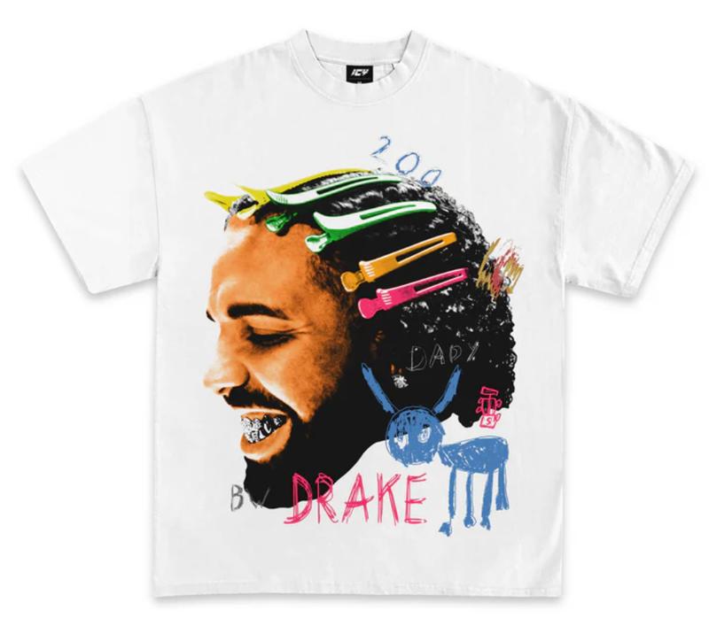 Drake For All The Dogs White Graphic Tee Embrace Music and Doggie Devotion with Cool, Crisp White Tee! vintage  graphic