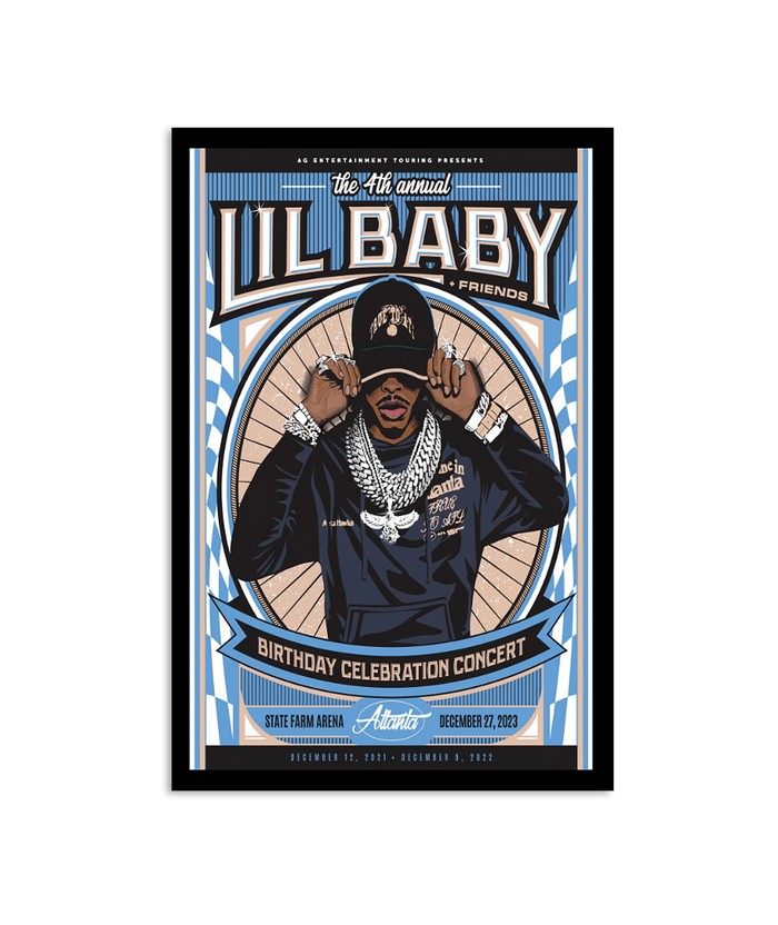 Lil Baby December 27, 2023 State Farm Arena, Atlanta, GA Poster