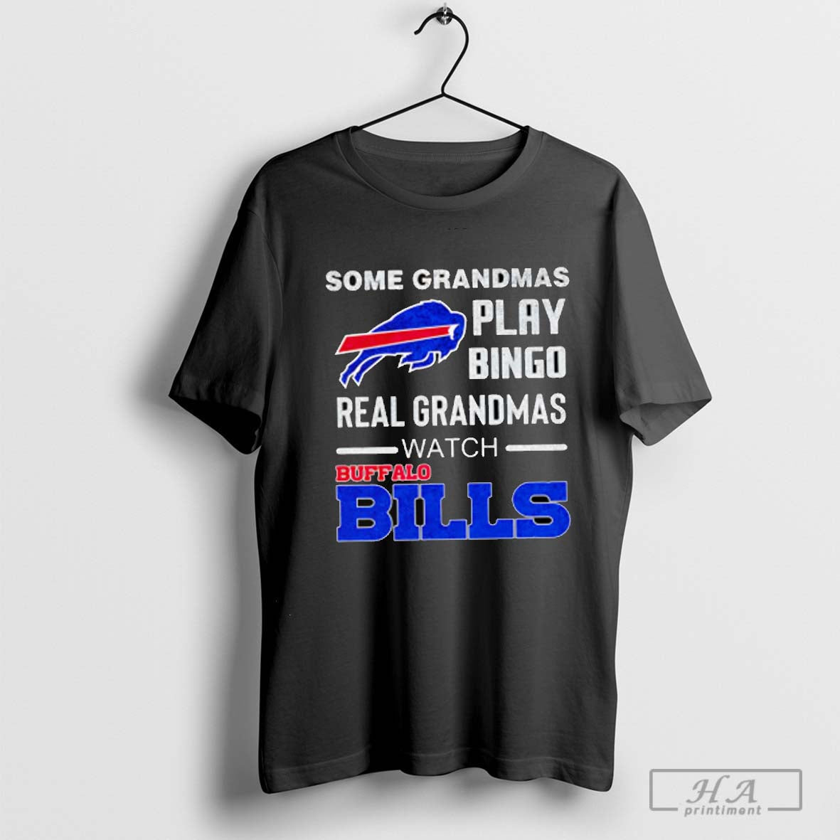 Some grandmas play bingo real grandmas watch Buffalo Bills shirt
