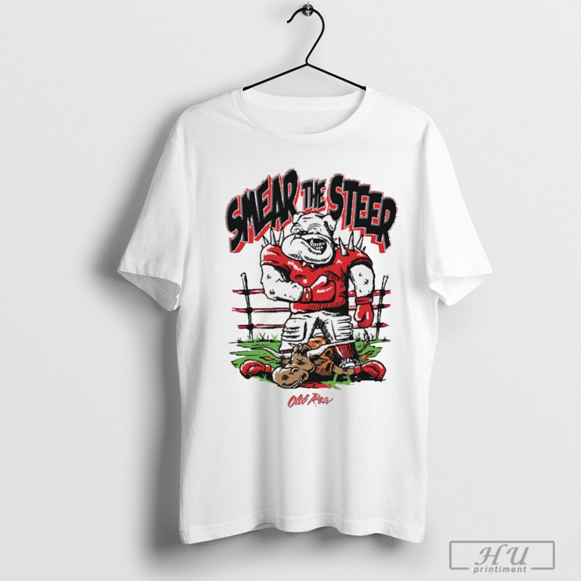 Smear The Steer Georgia Bulldog Vs Texas Longhorn T-shirt
