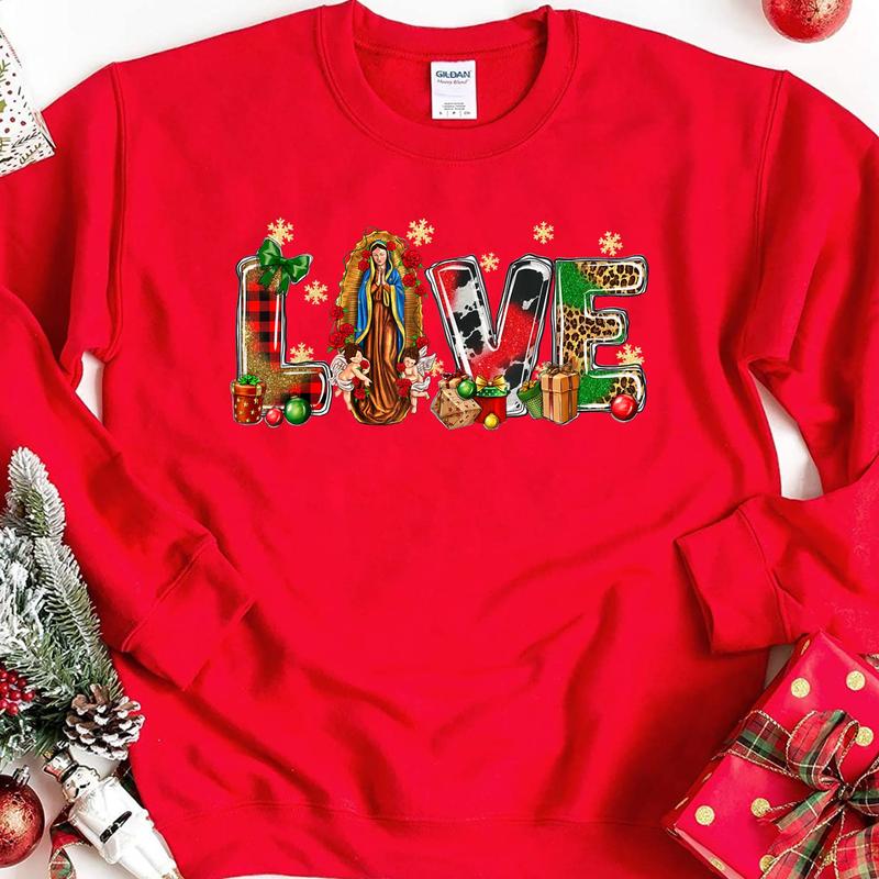 Christmas Lady Of Guadalupe Latina Mexican Virgin Mary Gifts T-Shirt