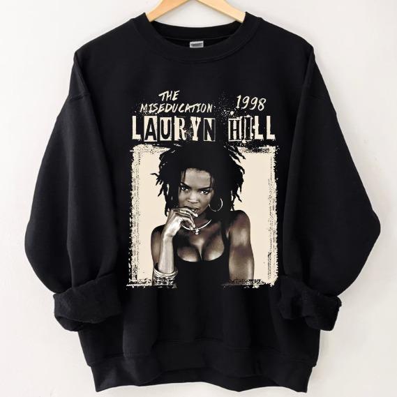 Lauryn Hill Rapp Sweatshirts, Lauryn Hill Retro 90s Lauryn Hill Shirt Streetwear Classic Sweatshirts Cotton Menswear