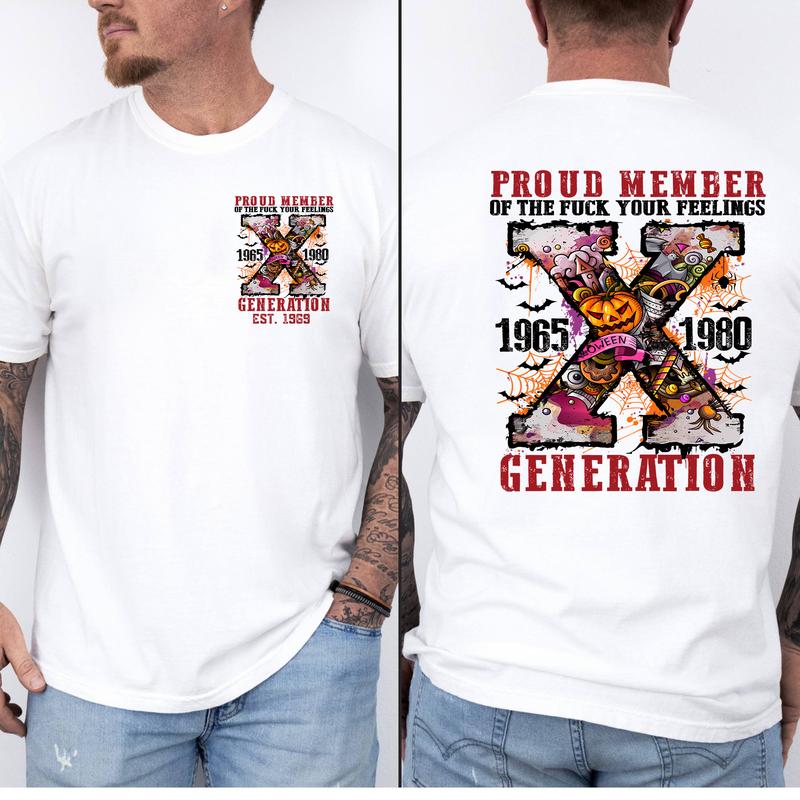 Custom Gen X Skull Halloween  New Version 2 Shirt, Gen X Raised On Hose Water And Neglect T-Shirt, Vintage Inspired Shirt, Funny Saying Shirt, Sarcasm
