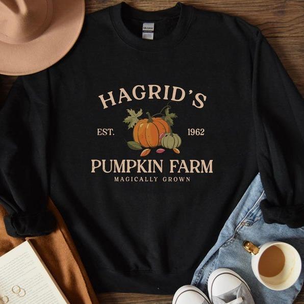Vintage Hagrids Pumpkin Patch Fall Sweatshirt, Fall Sweatshirt, Pumpkin Patch Shirt, HP Fan Gift, Fall Shirt, Halloween Merch, Halloween Speedway Gift