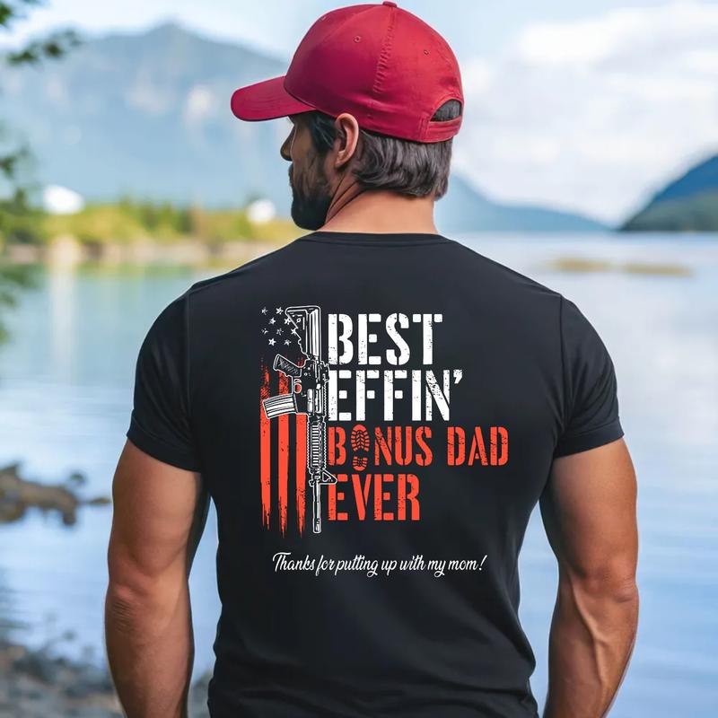 EffinÃ¢â‚¬â„¢ Bonus Dad Ever Vintage T-Shirt, Funny Stepdad Shirt, FatherÃ¢â‚¬â„¢s Day Gift, Bonus Dad Appreciation Tee, Classic Unisex T-Shirt, Menswear Top
