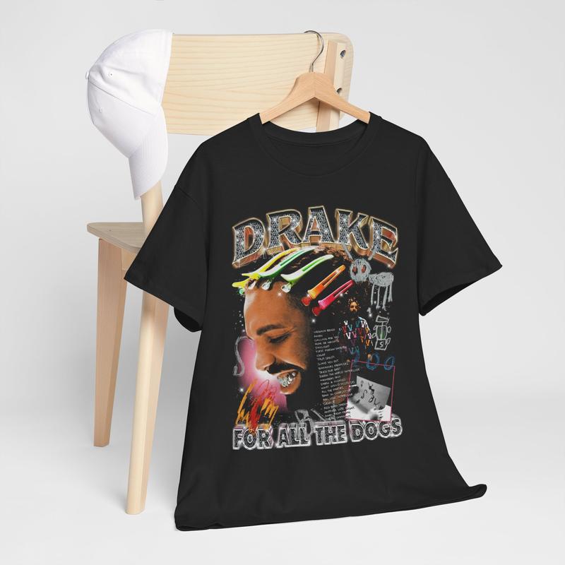 Drake Tee Shirt Rap Hip hop Concert Tour For All The Dogs T-shirt - STREETWEAR