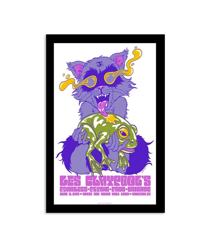 Les Claypoolâ€™s Fearless Flying Frog Brigade 06162023 White Oak Music Hall Houston Texas Poster