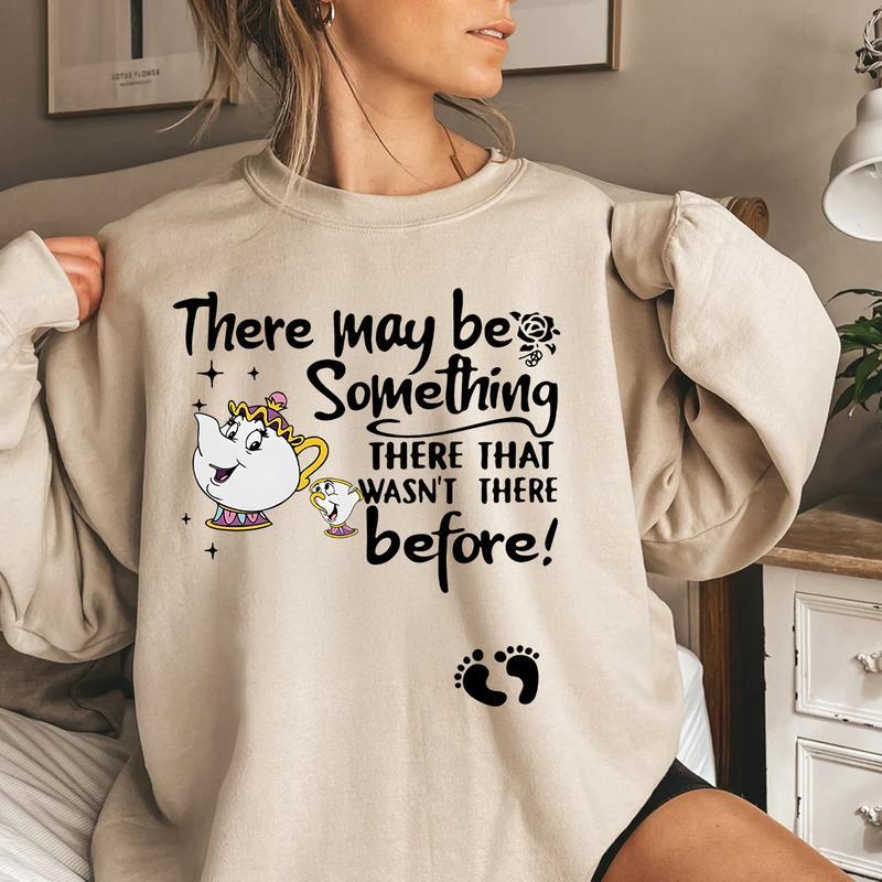 There May Be Something There That Wasn't There Before Sweatshirt, Pregnancy Announcement Shirt, Baby 2025 Maternity Shirt, Unisex Cotton Top