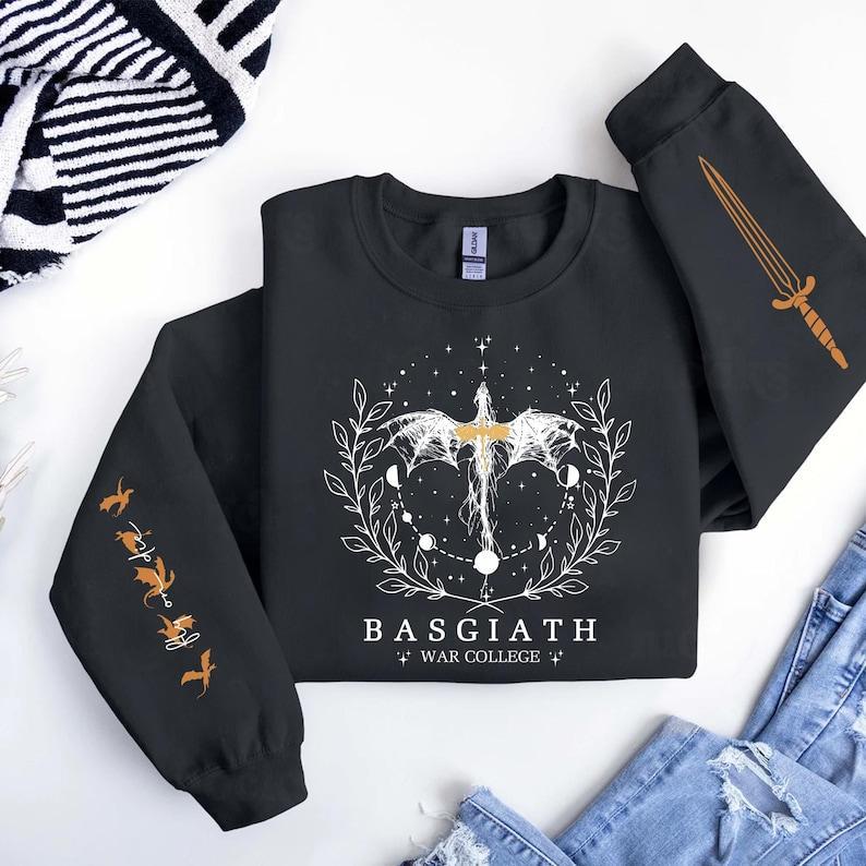 Fourth Wing Sweatshirt, Basgiath War College, Dragon Rider, Violet Sorrengail, Xaden Riorson, Riders Quadrant, Fantasy reader, Rebecca Yoros