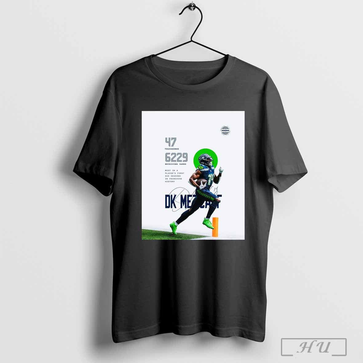 Seattle Seahawks Dk Metcalf 47 Touchdowns 6229 Receiving Yards Most In A Players First Six Seasons Signature Poster T Shirt Sweatshirt Cutom Poster Co
